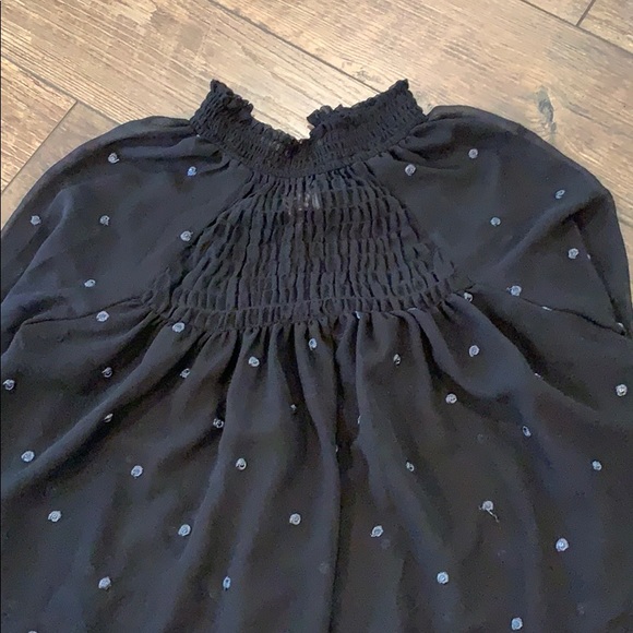 Free People Black Sheer Tunic Top - Picture 7 of 8